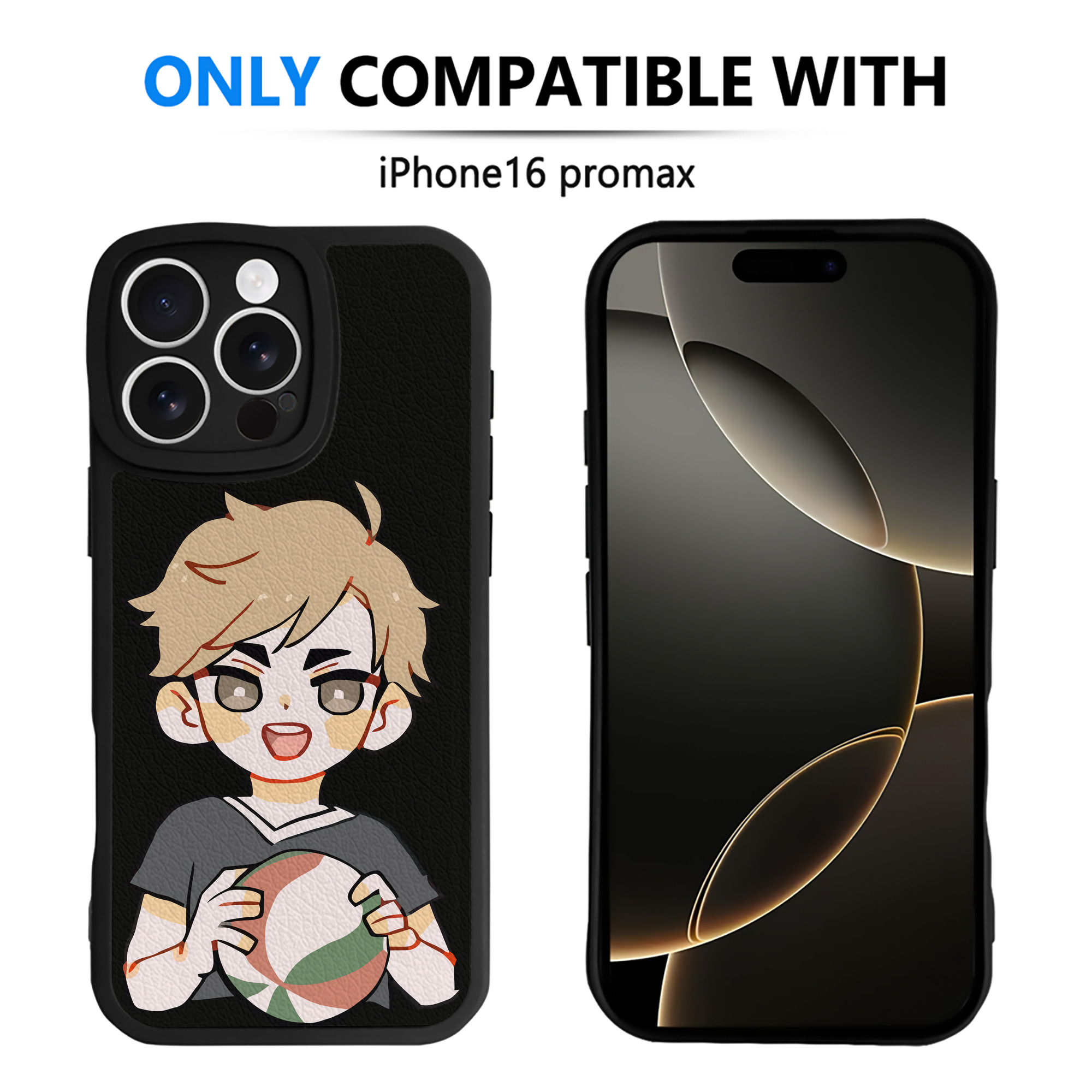 （画像用） ハイキュー!! Haikyu!! 【iPhone 16シリーズ対応】シリコンスマホケース（レザー調） 材質：シリコン